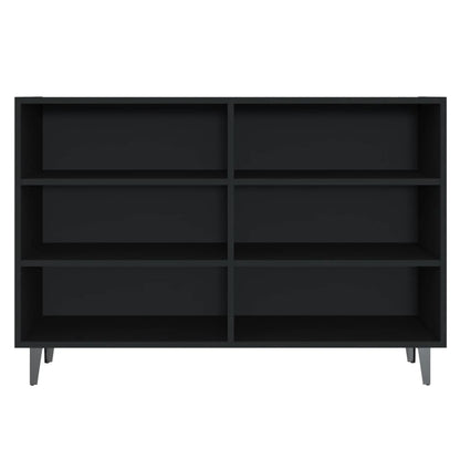 vidaXL Buffet noir 103,5x35x70 cm bois d'ingénierie