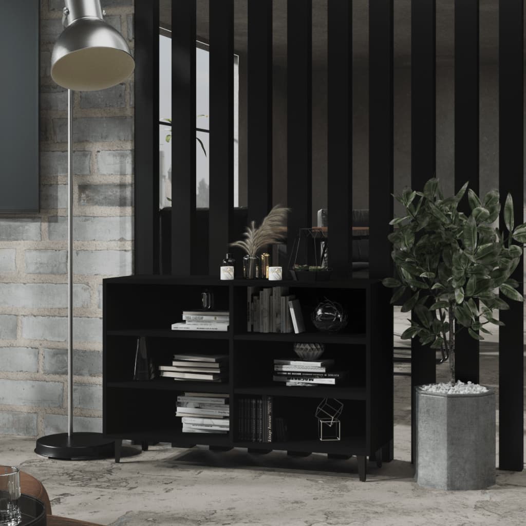 vidaXL Buffet noir 103,5x35x70 cm bois d'ingénierie