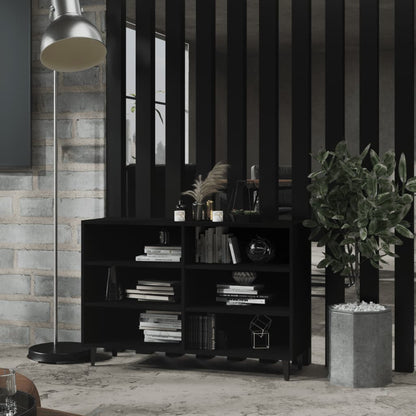 vidaXL Buffet noir 103,5x35x70 cm bois d'ingénierie