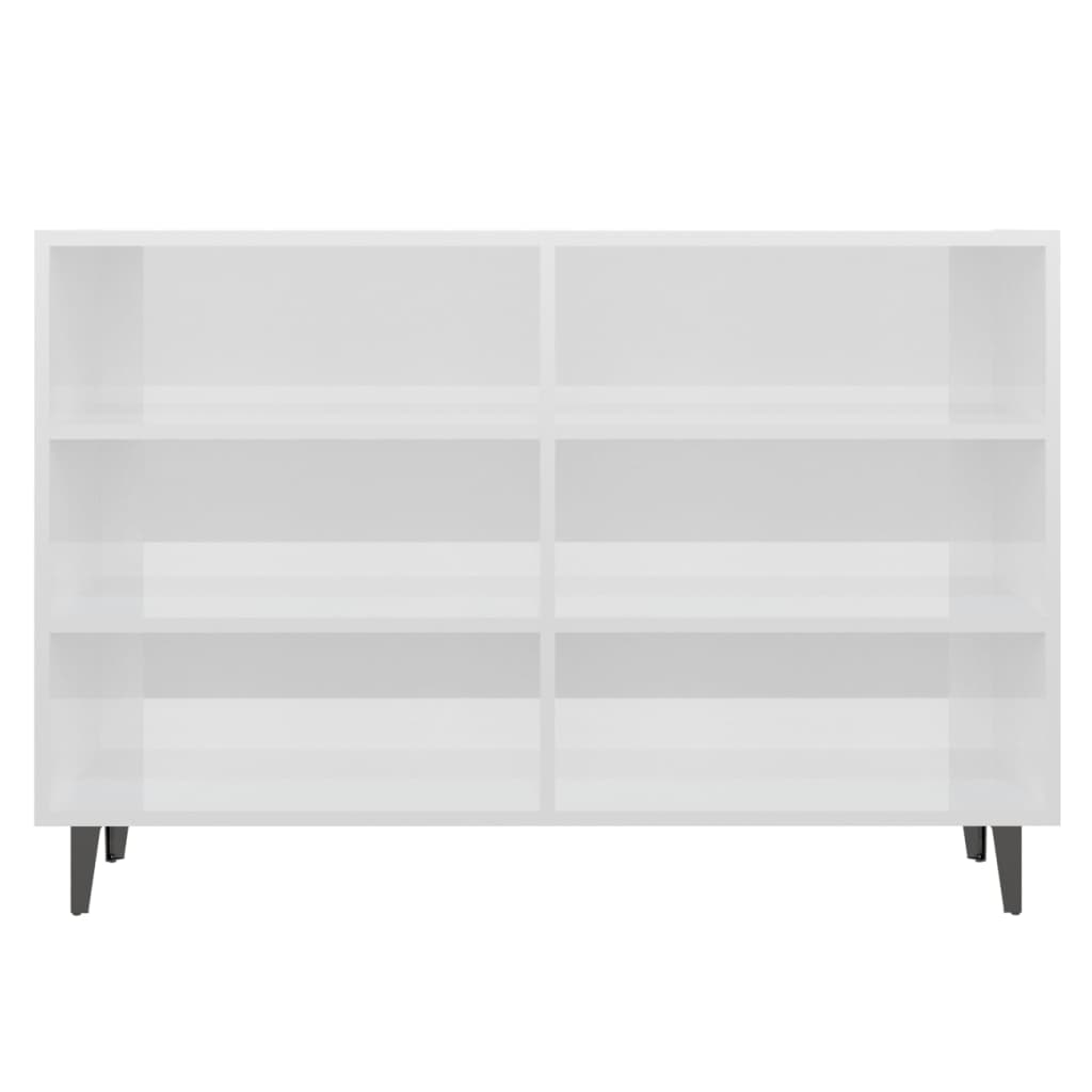 vidaXL Sideboard Hochglanz-Weiß 103,5x35x70 cm Holzwerkstoff