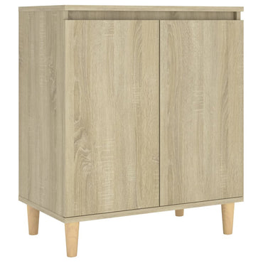 vidaXL Bahut avec pieds en bois massif Chêne Sonoma 60x35x70 cm