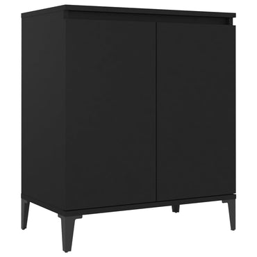 vidaXL Buffet noir 60x35x70 cm en bois d'ingénierie