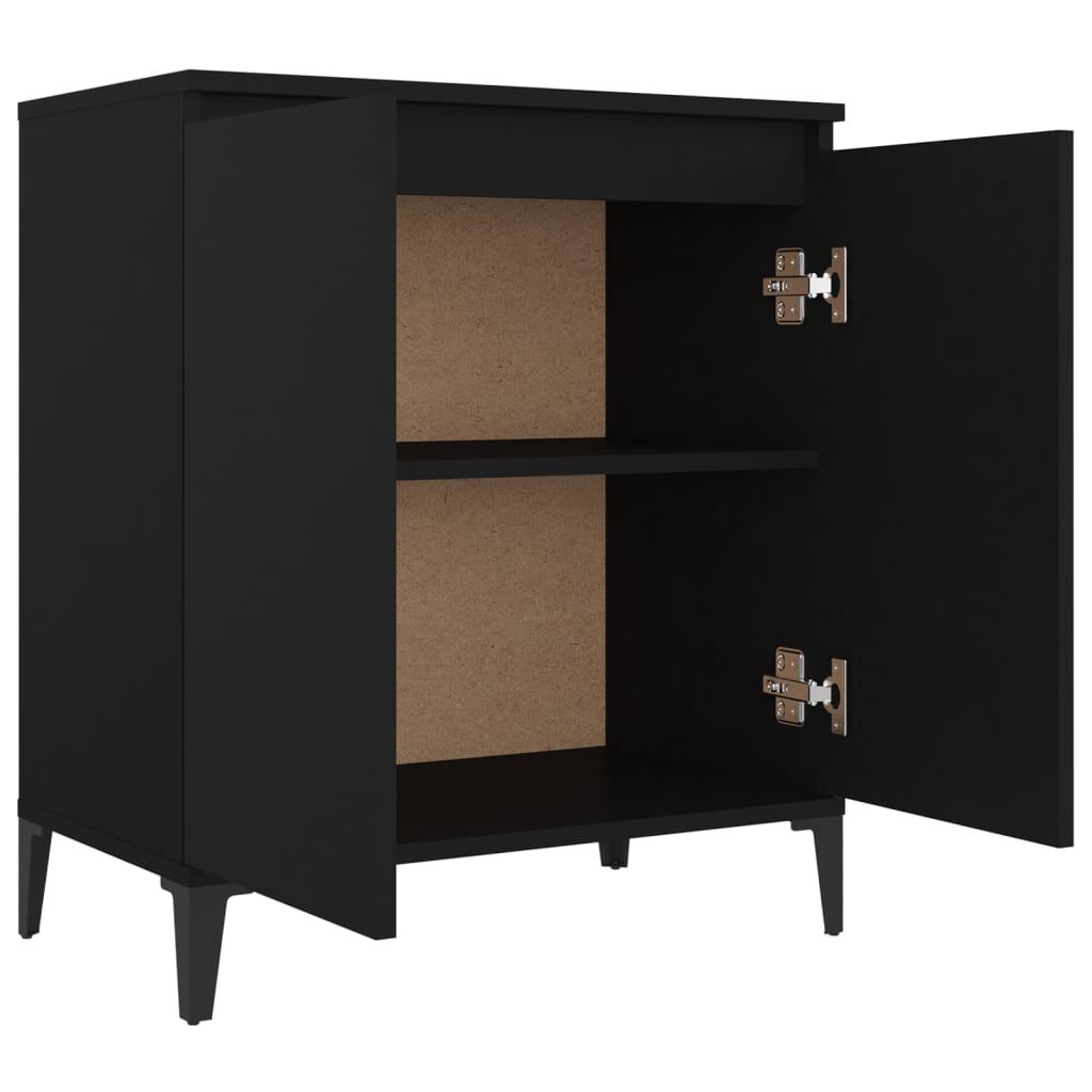 vidaXL Sideboard Schwarz 60x35x70 cm Holzwerkstoff