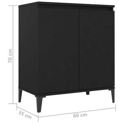 vidaXL Sideboard Schwarz 60x35x70 cm Holzwerkstoff