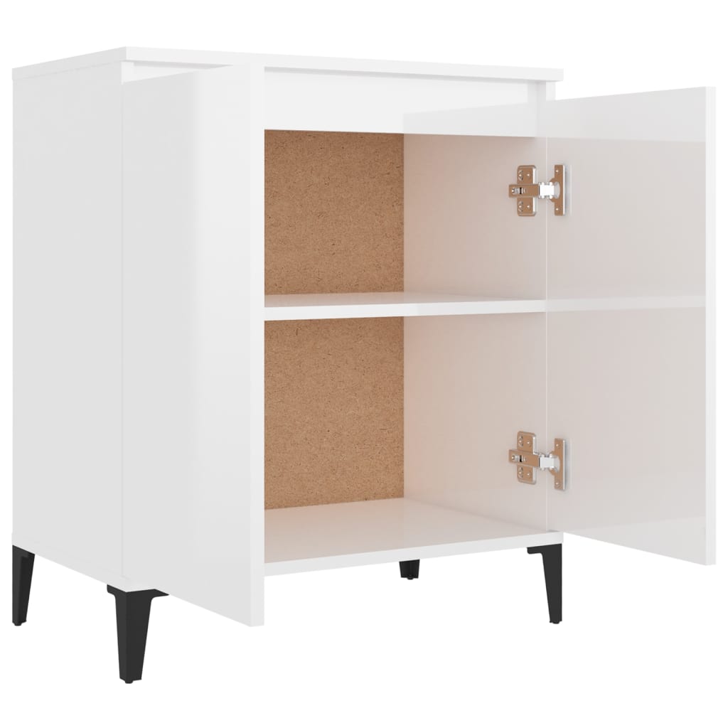 vidaXL Sideboard Hochglanz-Weiß 60x35x70 cm Holzwerkstoff