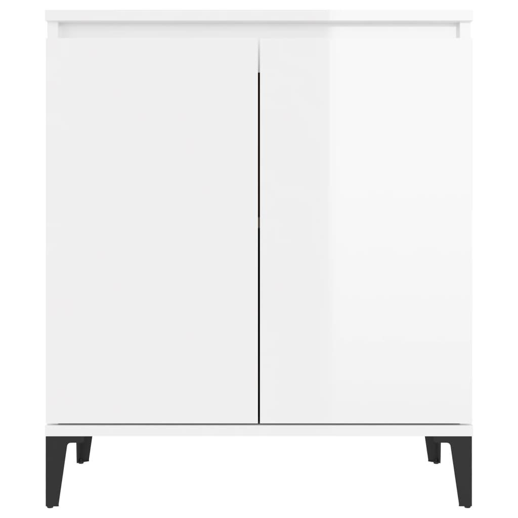 vidaXL Sideboard Hochglanz-Weiß 60x35x70 cm Holzwerkstoff