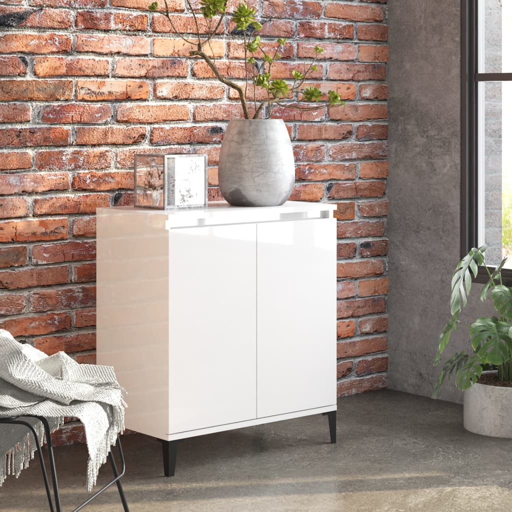 vidaXL Sideboard Hochglanz-Weiß 60x35x70 cm Holzwerkstoff