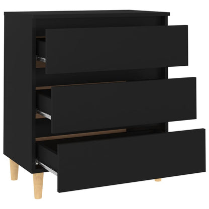vidaXL Sideboard Schwarz 60x35x69 cm Holzwerkstoff
