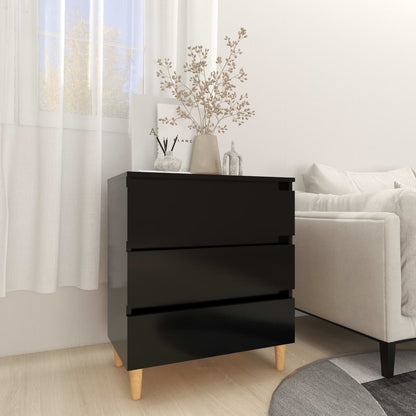 vidaXL Sideboard Schwarz 60x35x69 cm Holzwerkstoff