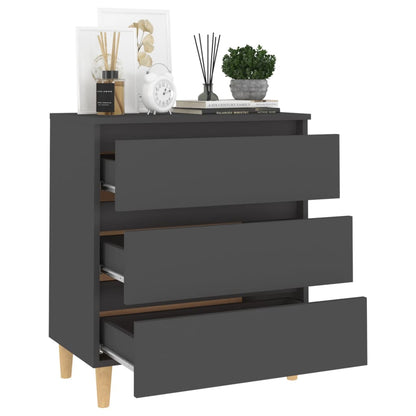 vidaXL Sideboard Grau 60x35x69 cm Holzwerkstoff