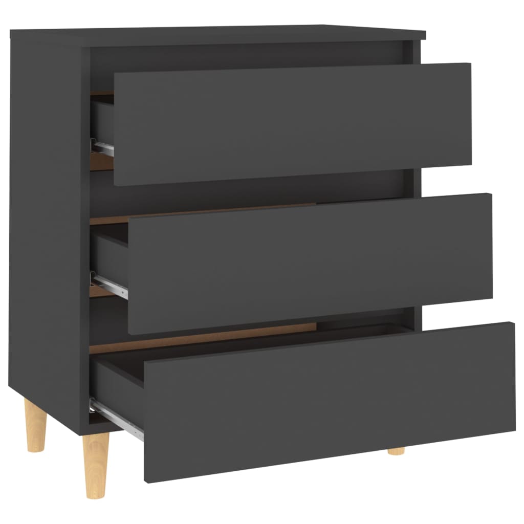vidaXL Sideboard Grau 60x35x69 cm Holzwerkstoff