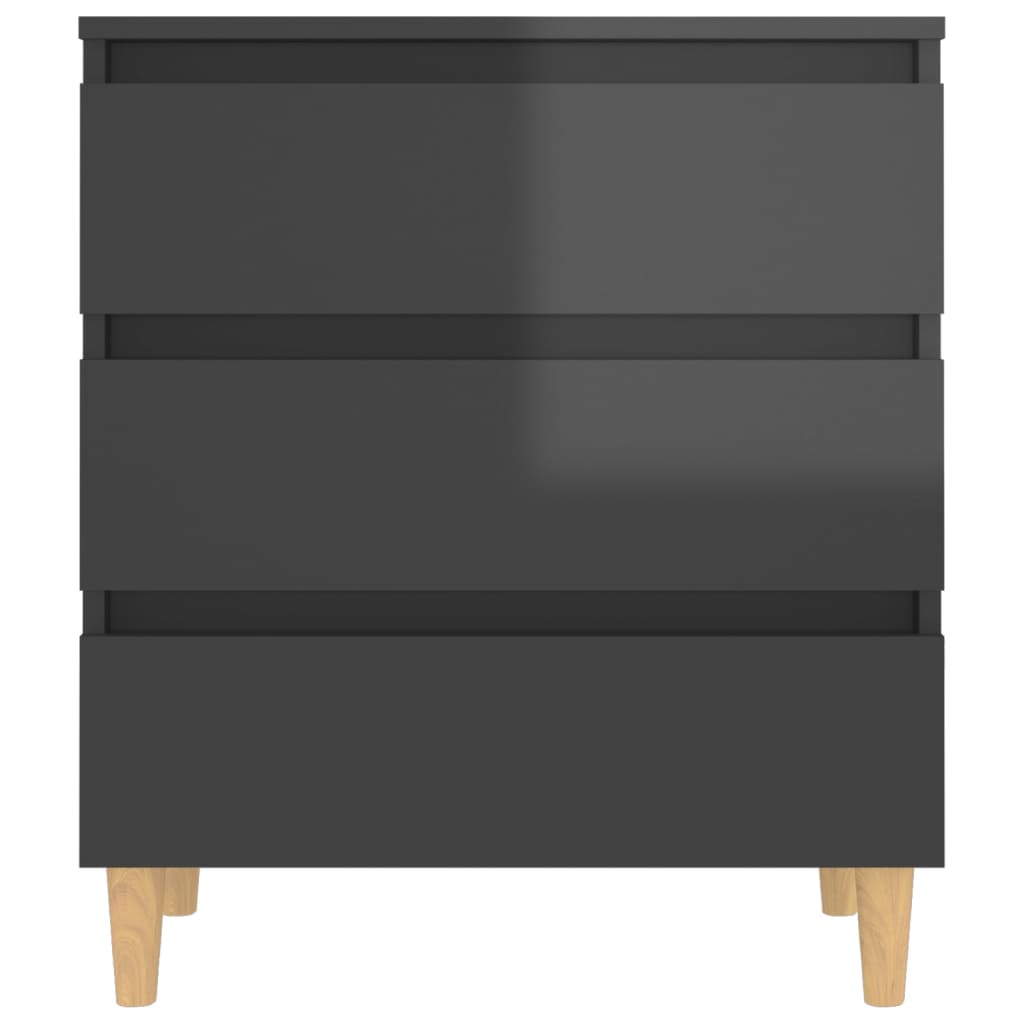 vidaXL Buffet haut brillant gris 60x35x69 cm Bois d'ingénierie