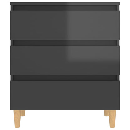 vidaXL Buffet haut brillant gris 60x35x69 cm Bois d'ingénierie