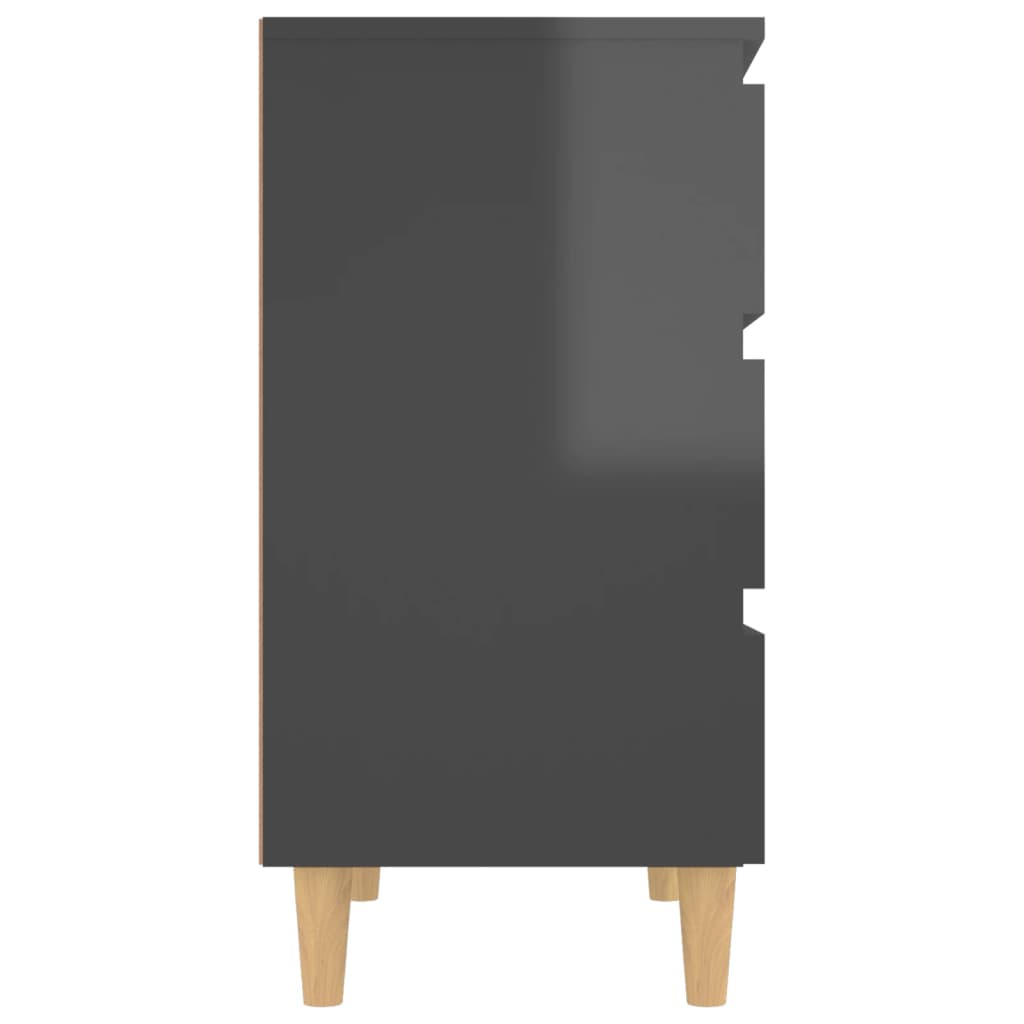 vidaXL Buffet haut brillant gris 60x35x69 cm Bois d'ingénierie
