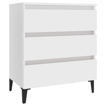 vidaXL Commode blanche 60x35x69 cm en bois d'ingénierie