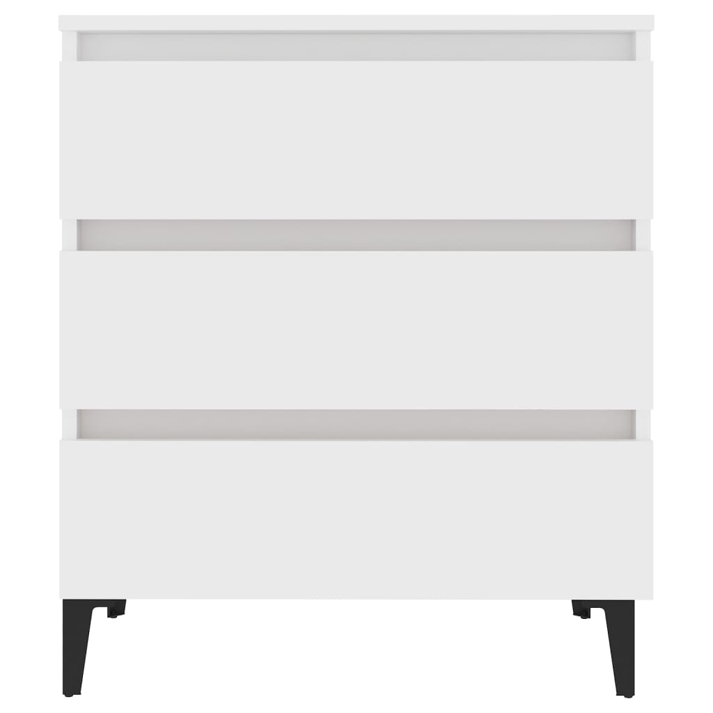 vidaXL Commode blanche 60x35x69 cm en bois d'ingénierie