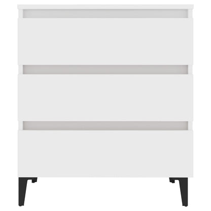 vidaXL Commode blanche 60x35x69 cm en bois d'ingénierie