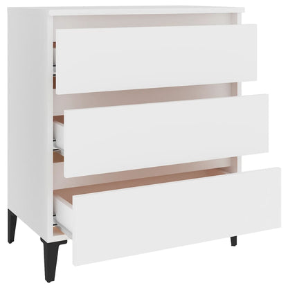 vidaXL Commode blanche 60x35x69 cm en bois d'ingénierie