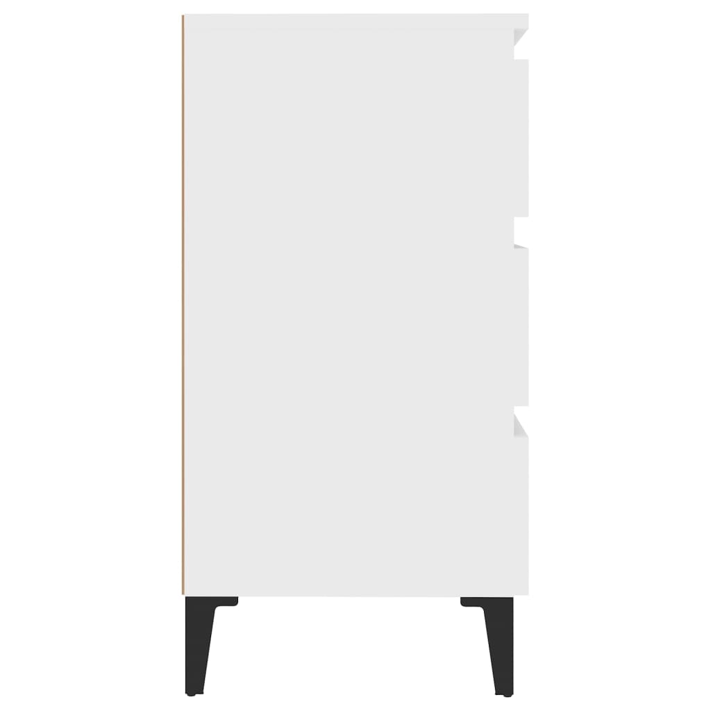 vidaXL Commode blanche 60x35x69 cm en bois d'ingénierie