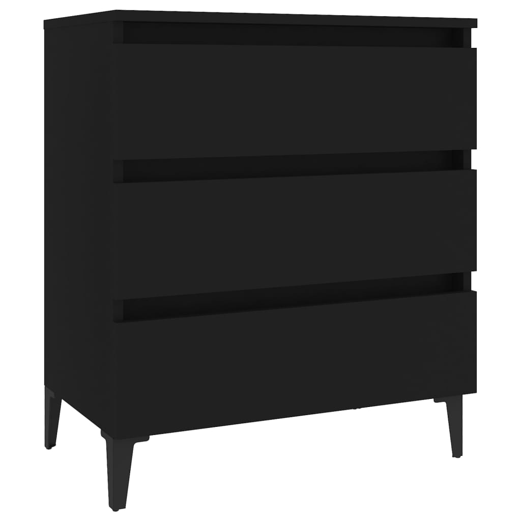 vidaXL Commode noir 60x35x69 cm Aggloméré