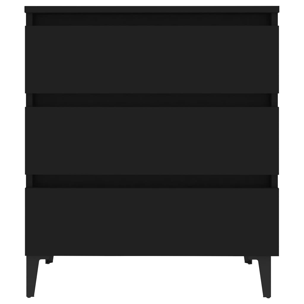 vidaXL Commode noir 60x35x69 cm Aggloméré