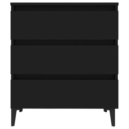 vidaXL Commode noir 60x35x69 cm Aggloméré