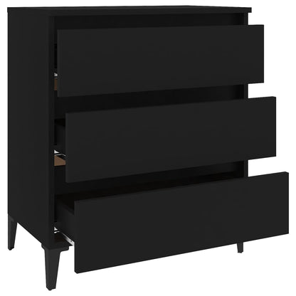 vidaXL Commode noir 60x35x69 cm Aggloméré