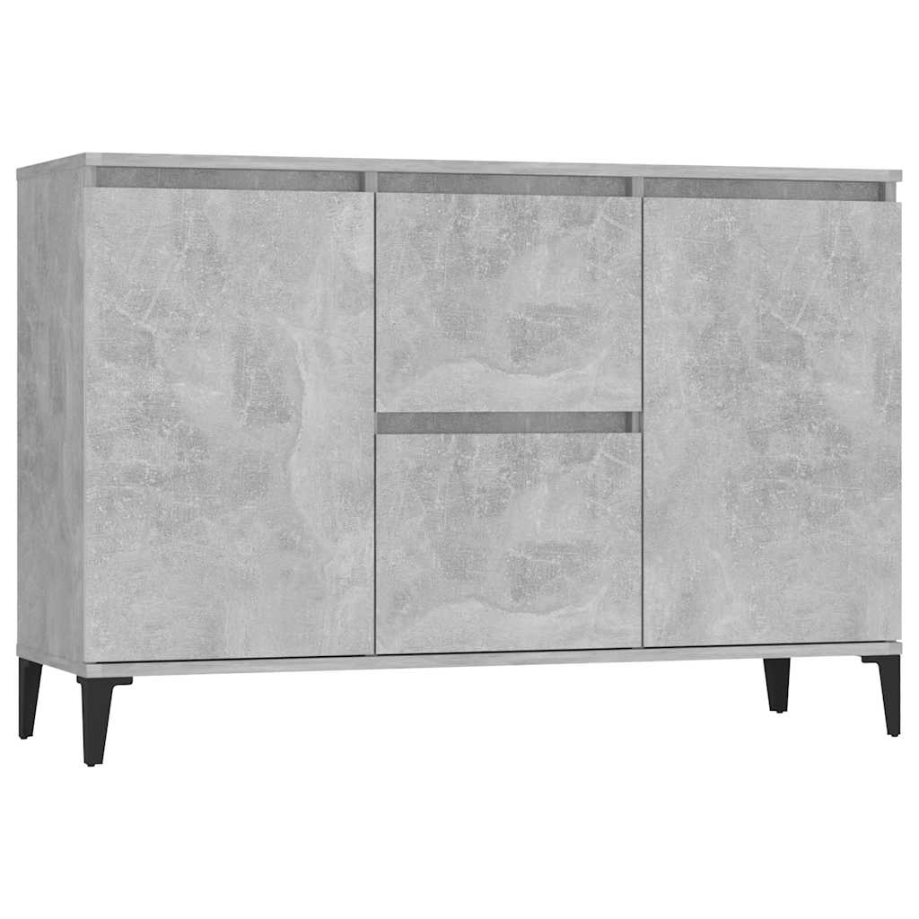 vidaXL Commode gris béton 102x35x70 cm aggloméré
