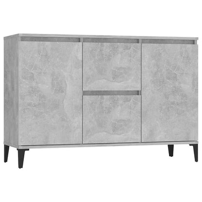 vidaXL Commode gris béton 102x35x70 cm aggloméré