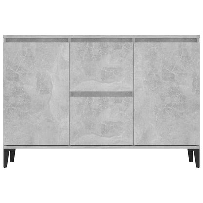 vidaXL Commode gris béton 102x35x70 cm aggloméré