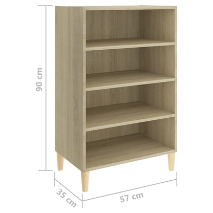 vidaXL Sideboard Sonoma-Eiche 57x35x90 cm Holzwerkstoff