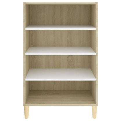 vidaXL Sideboard Weiß Sonoma-Eiche 57x35x90 cm Holzwerkstoff