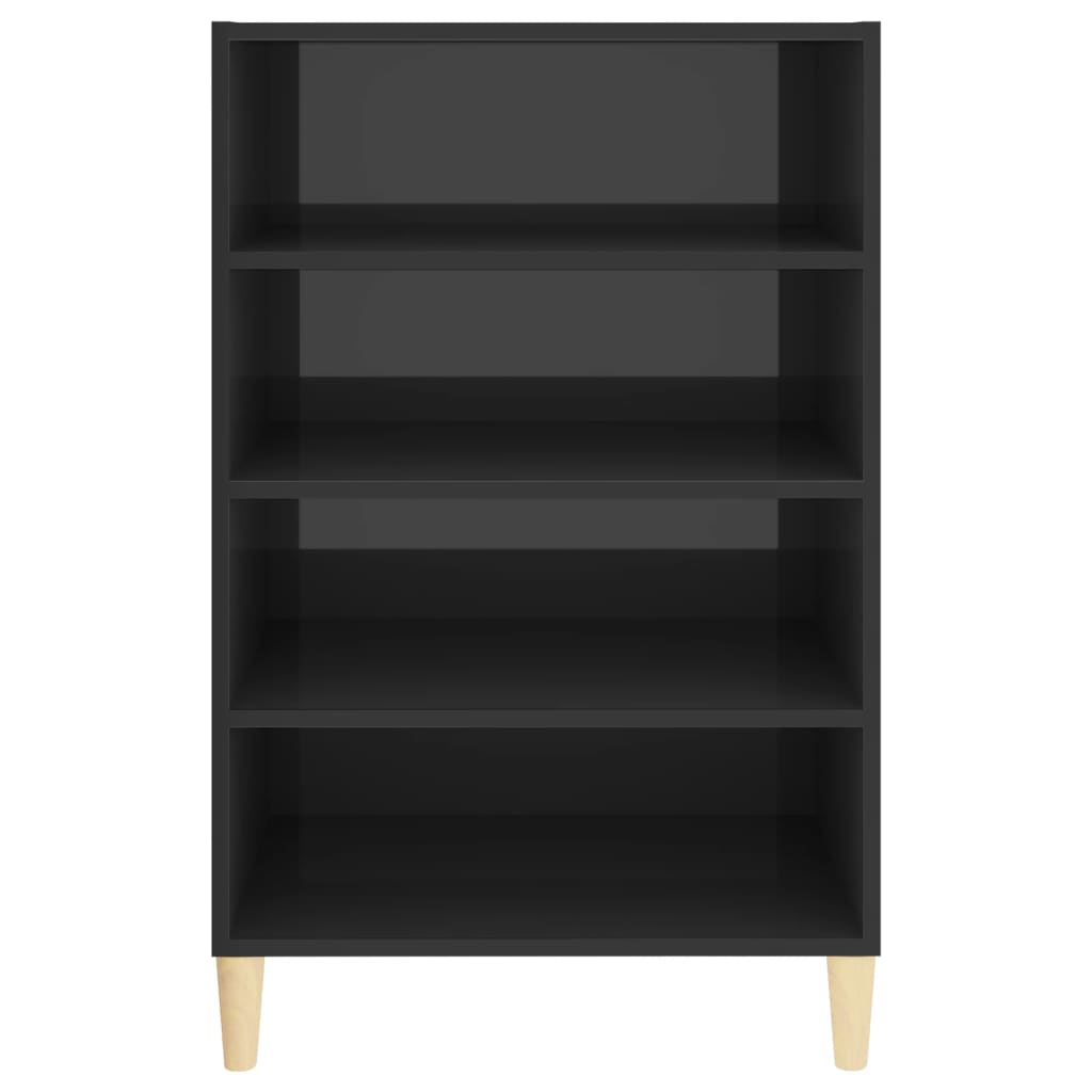 vidaXL Buffet haut brillant gris 57x35x90 cm Bois d'ingénierie