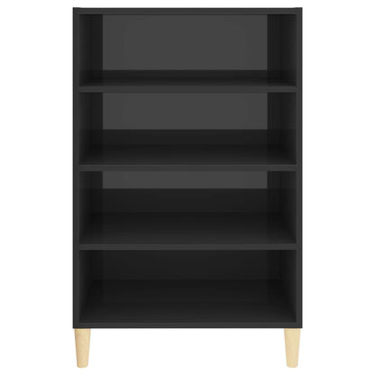 vidaXL Buffet haut brillant gris 57x35x90 cm Bois d'ingénierie