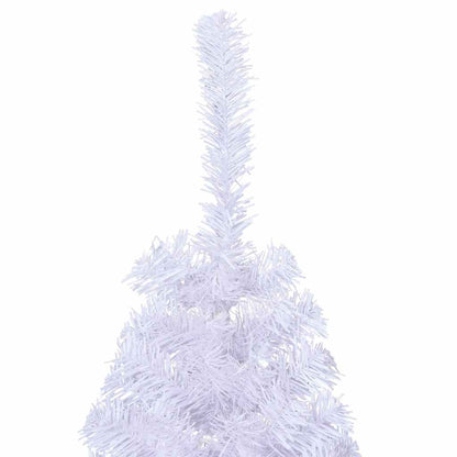 vidaXL Künstlicher Halb-Weihnachtsbaum mit Ständer Weiß 150 cm PVC