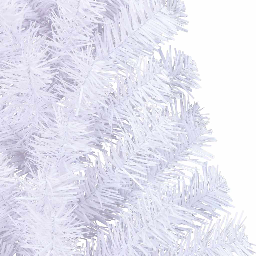 vidaXL Künstlicher Halb-Weihnachtsbaum mit Ständer Weiß 150 cm PVC