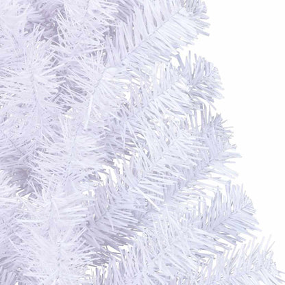 vidaXL Künstlicher Halb-Weihnachtsbaum mit Ständer Weiß 150 cm PVC