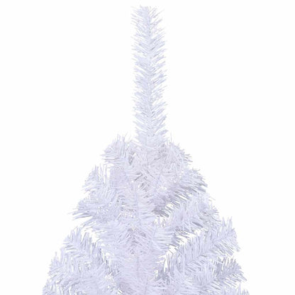 vidaXL Künstlicher Halb-Weihnachtsbaum mit Ständer Weiß 180 cm PVC