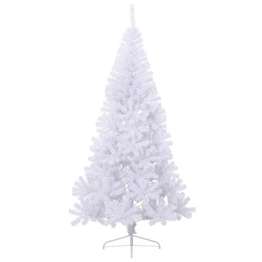 vidaXL Künstlicher Halb-Weihnachtsbaum mit Ständer Weiß 210 cm PVC