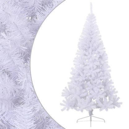 vidaXL Künstlicher Halb-Weihnachtsbaum mit Ständer Weiß 240 cm PVC