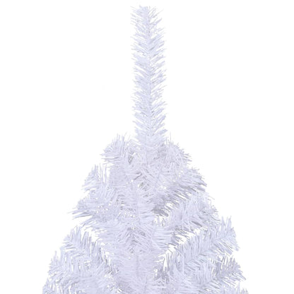 vidaXL Künstlicher Halb-Weihnachtsbaum mit Ständer Weiß 240 cm PVC