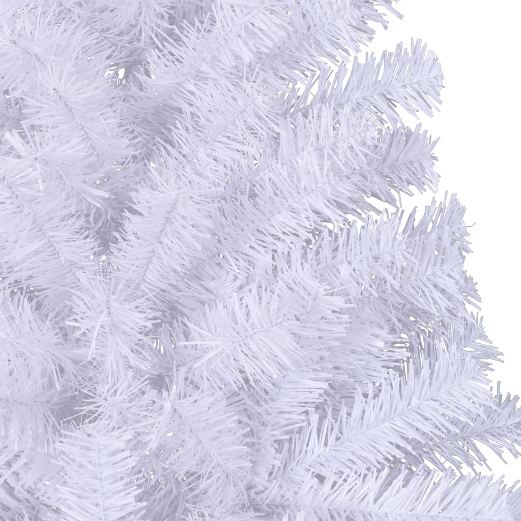 vidaXL Künstlicher Halb-Weihnachtsbaum mit Ständer Weiß 240 cm PVC