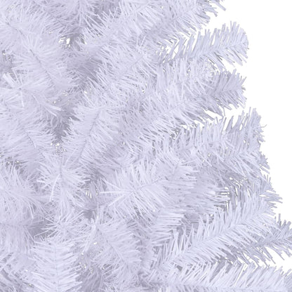 vidaXL Künstlicher Halb-Weihnachtsbaum mit Ständer Weiß 240 cm PVC