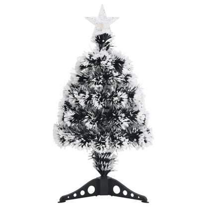 vidaXL Weihnachtsbaum mit Beleuchtung Grün und Weiß 64cm Glasfaser