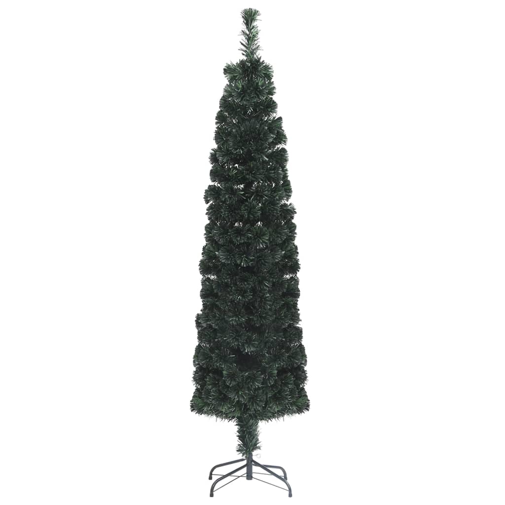 vidaXL Künstlicher Weihnachtsbaum Schlank mit Ständer 180 cm Glasfaser