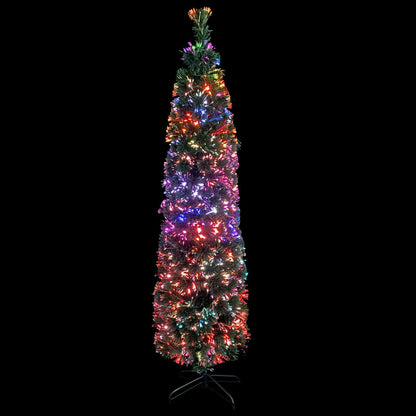 vidaXL Künstlicher Weihnachtsbaum Schlank mit Ständer 240 cm Glasfaser