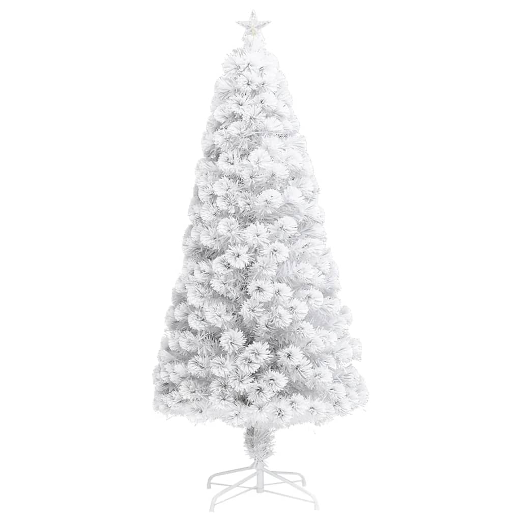 vidaXL Sapin de Noël artificiel avec éclairage blanc 150 cm Fibre optique