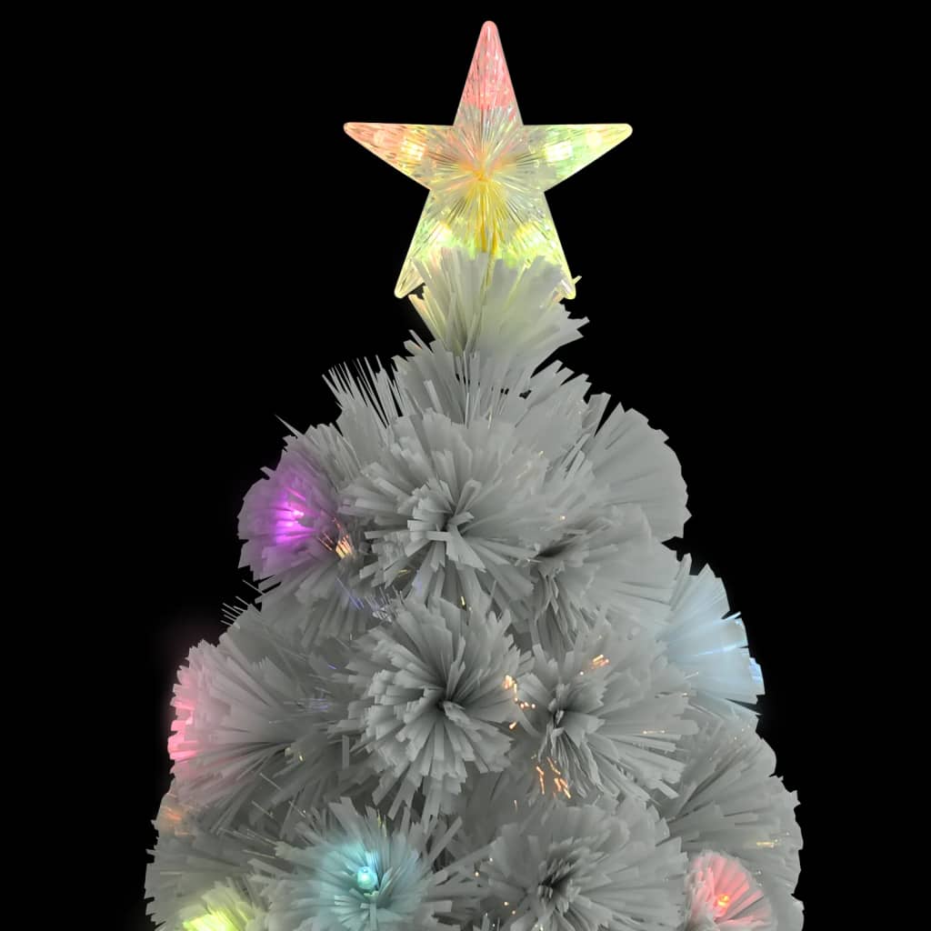vidaXL Sapin de Noël artificiel avec éclairage blanc 150 cm Fibre optique