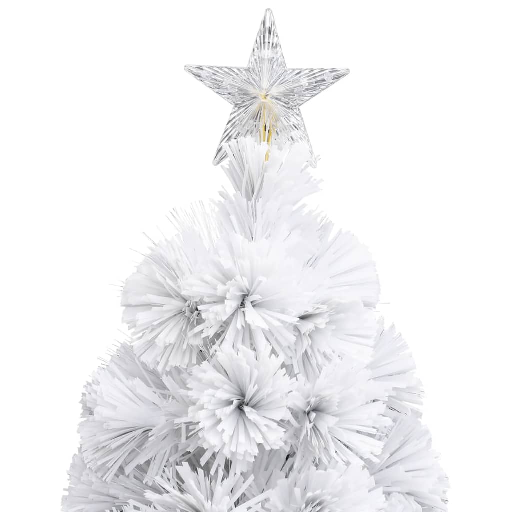 vidaXL Sapin de Noël artificiel avec éclairage blanc 150 cm Fibre optique