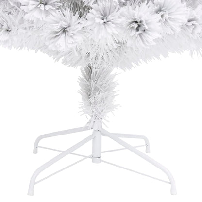 vidaXL Künstlicher Weihnachtsbaum mit Beleuchtung Weiß 240cm Glasfaser